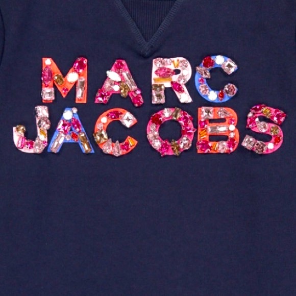 Little Marc Jacobs Crystal Embellished Sweatshirt, Size 6 - Picture 3 of 7